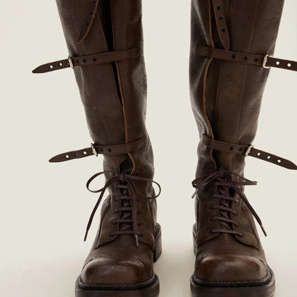 Leather boots