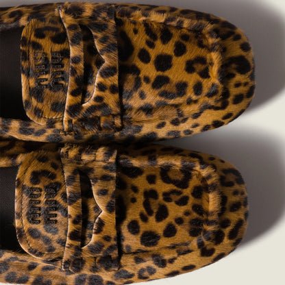 Ruches printed leather loafers