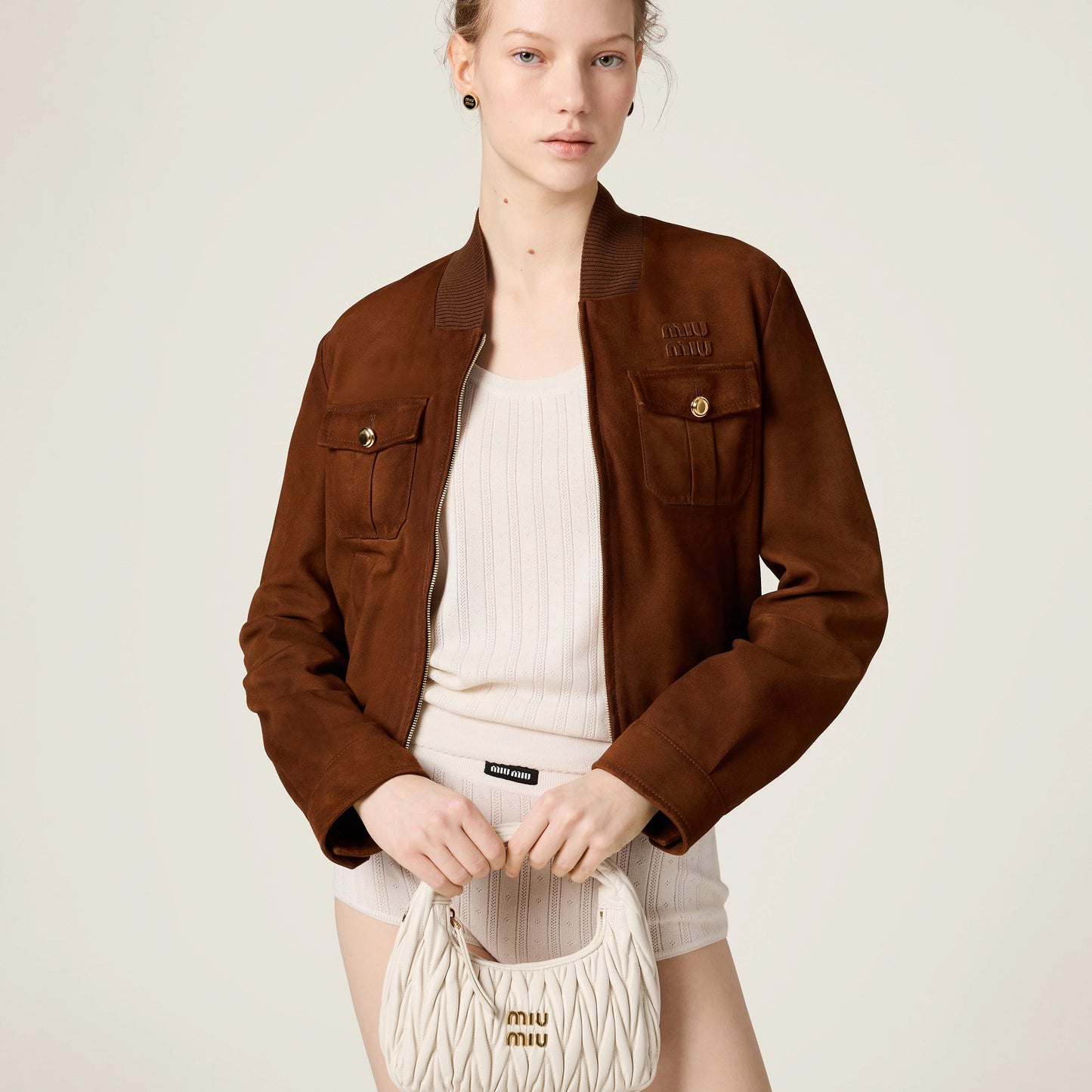 Wander matelassé nappa leather hobo bag