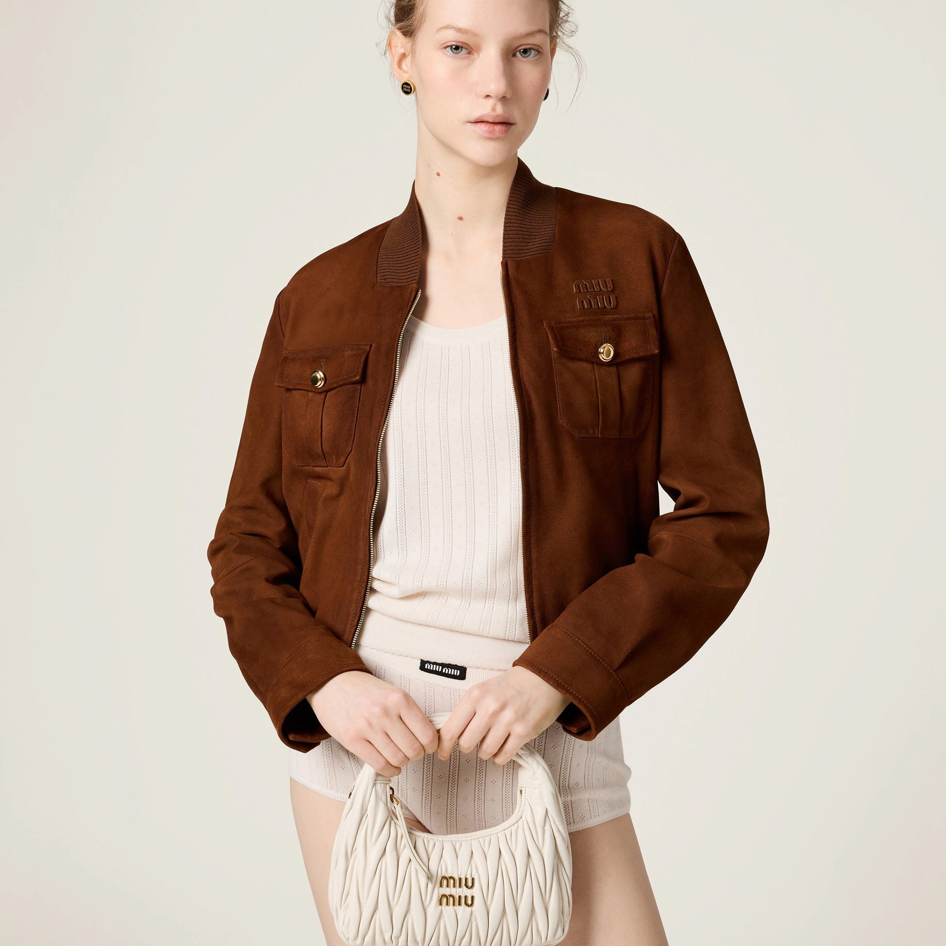 Wander matelassé nappa leather hobo bag