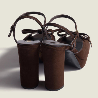 Suede platform sandals