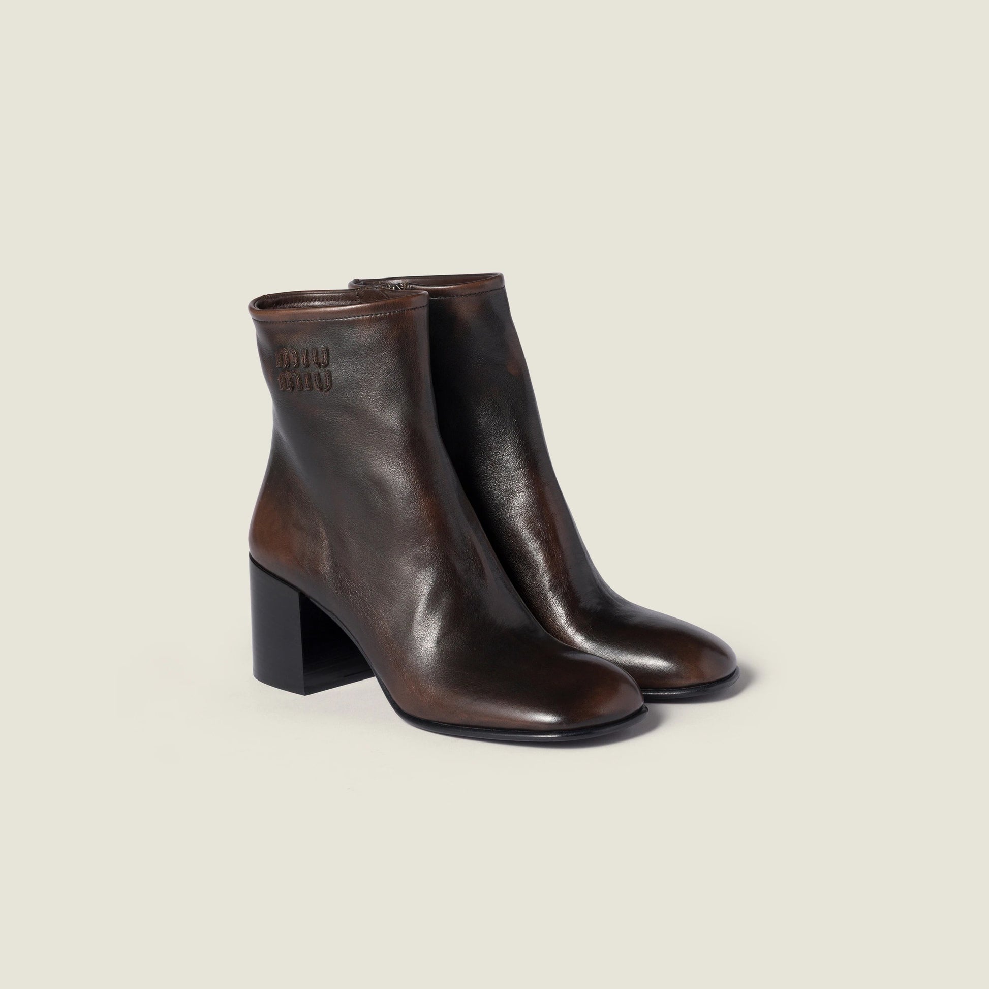 Fumé calf booties