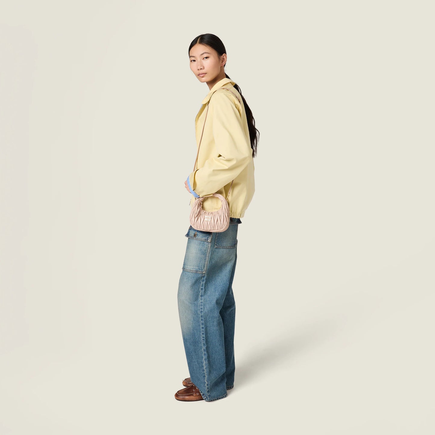 Wander matelassé nappa leather hobo mini-bag
