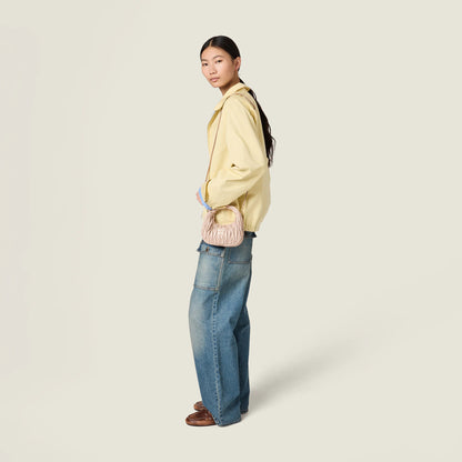 Wander matelassé nappa leather hobo mini-bag