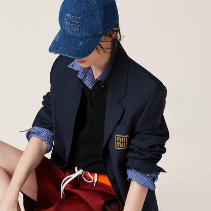 Denim baseball cap