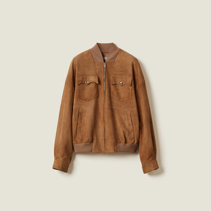 Suede nappa leather jacket