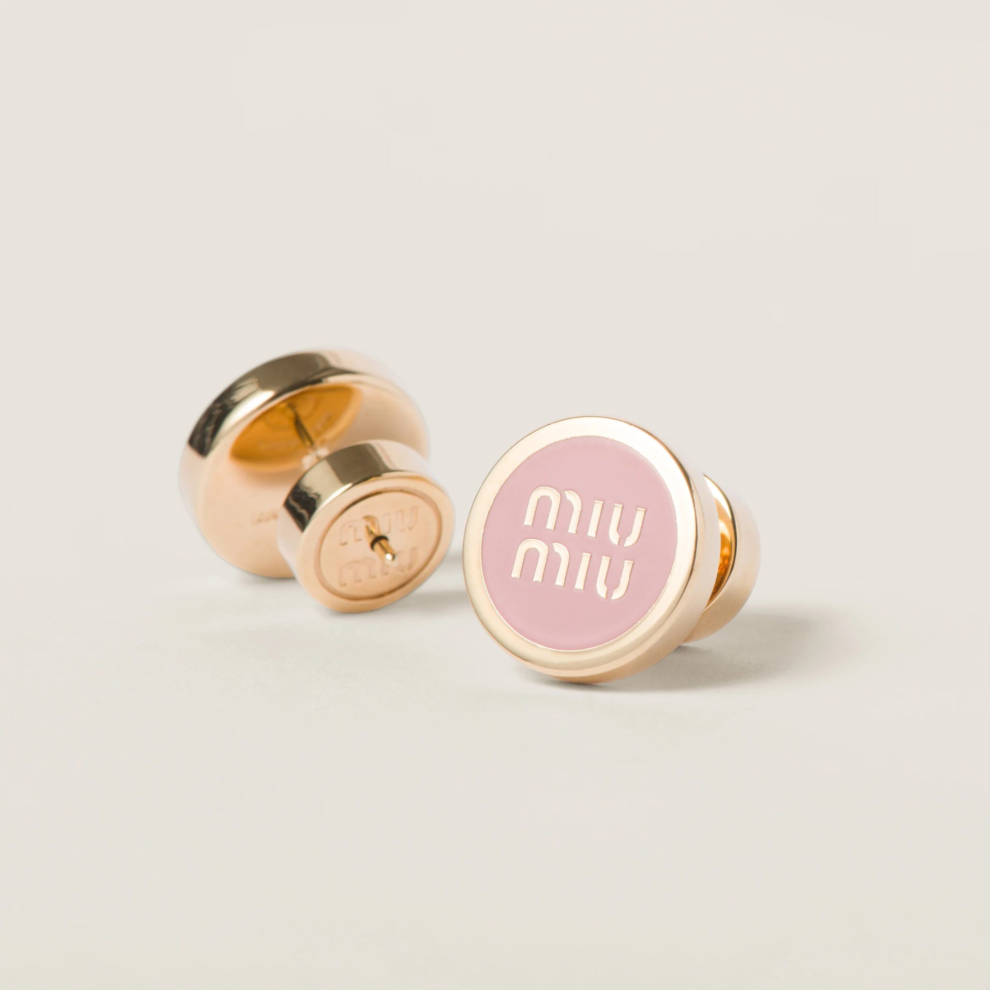 Enameled metal earrings