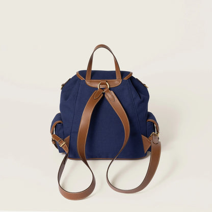 Canvas and leather backpack