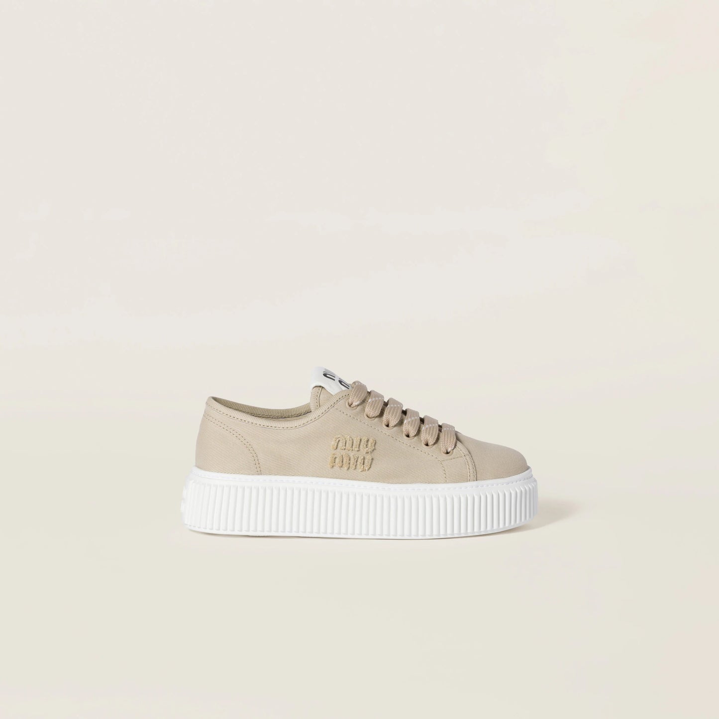 Denim sneakers with logo