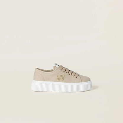 Denim sneakers with logo