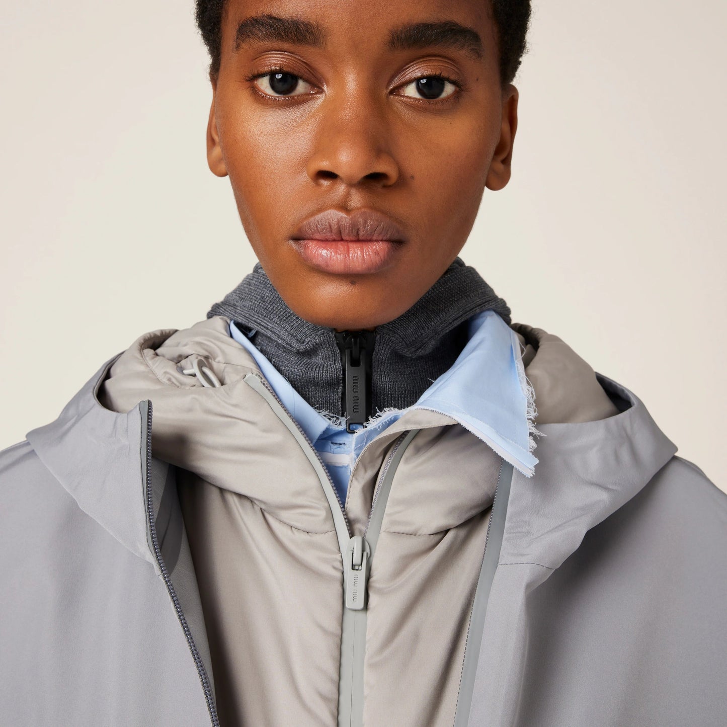 Technical pongé jacket