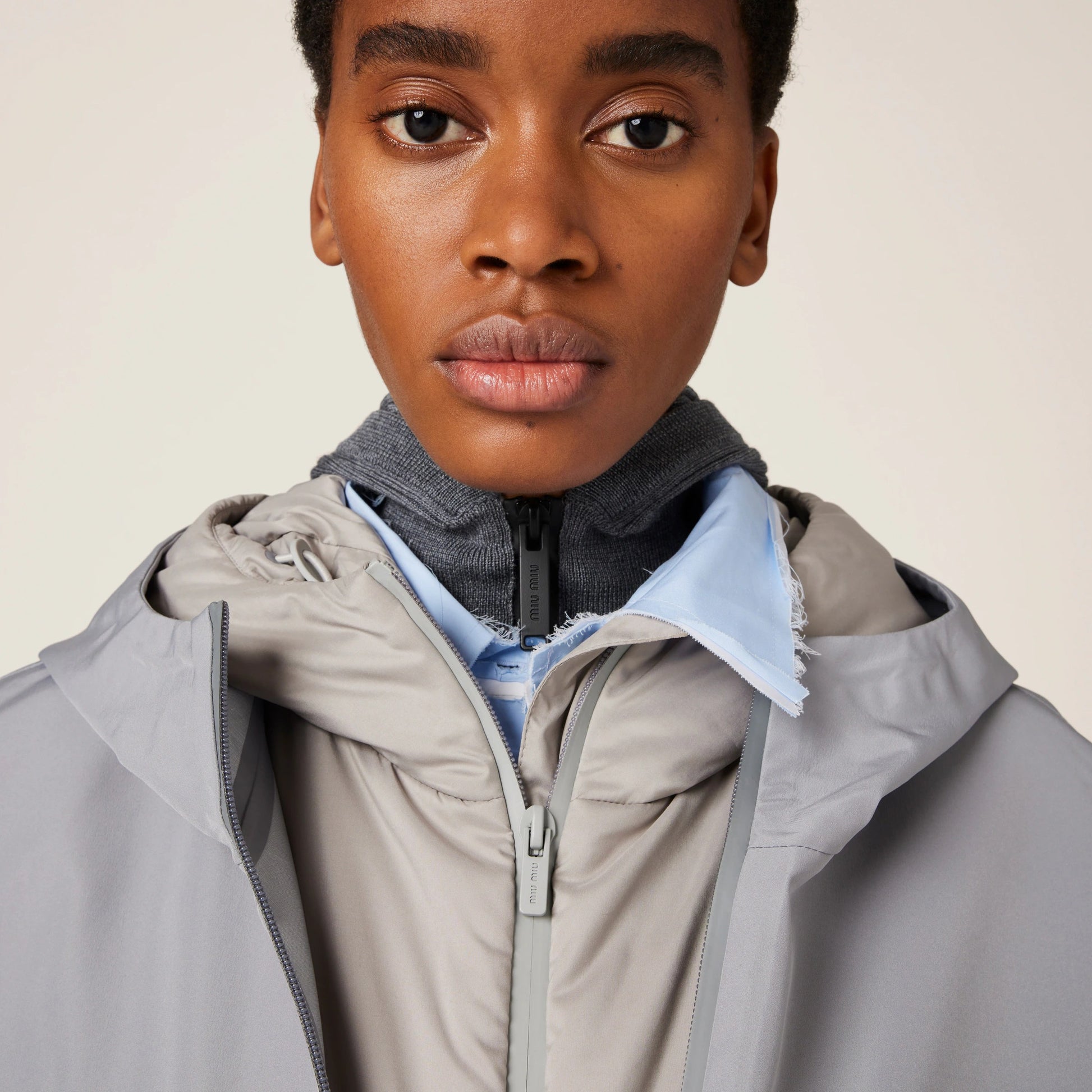 Technical pongé jacket