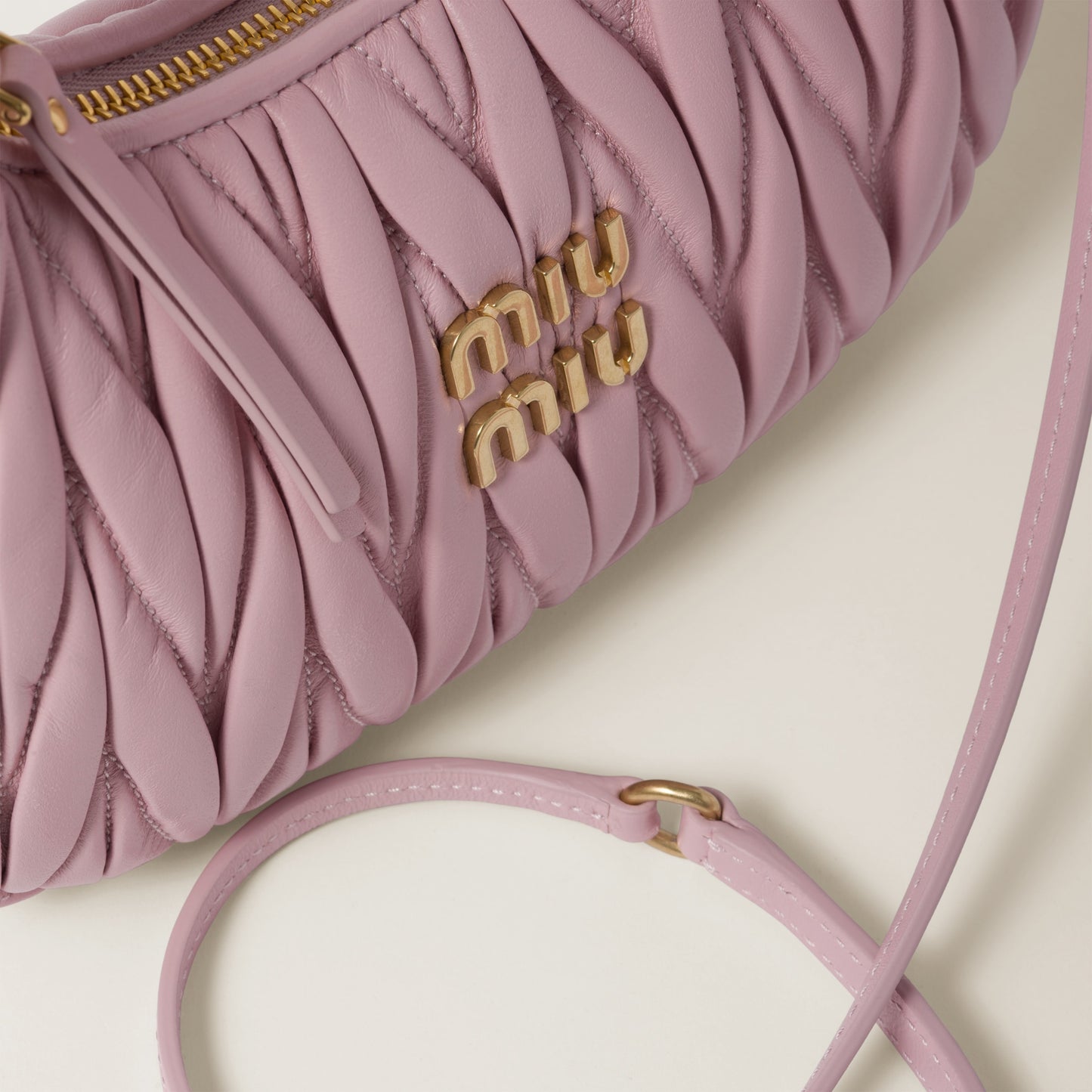 Wander matelassé nappa leather hobo bag