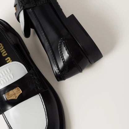 Leather penny loafers