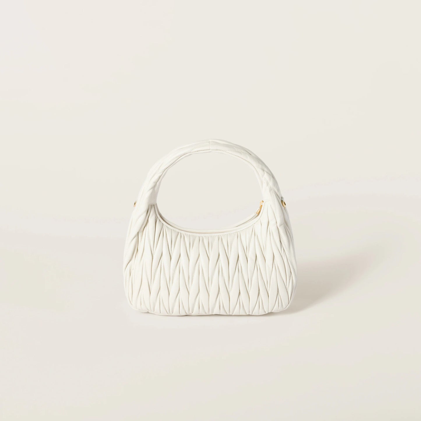 Wander matelassé nappa leather hobo bag