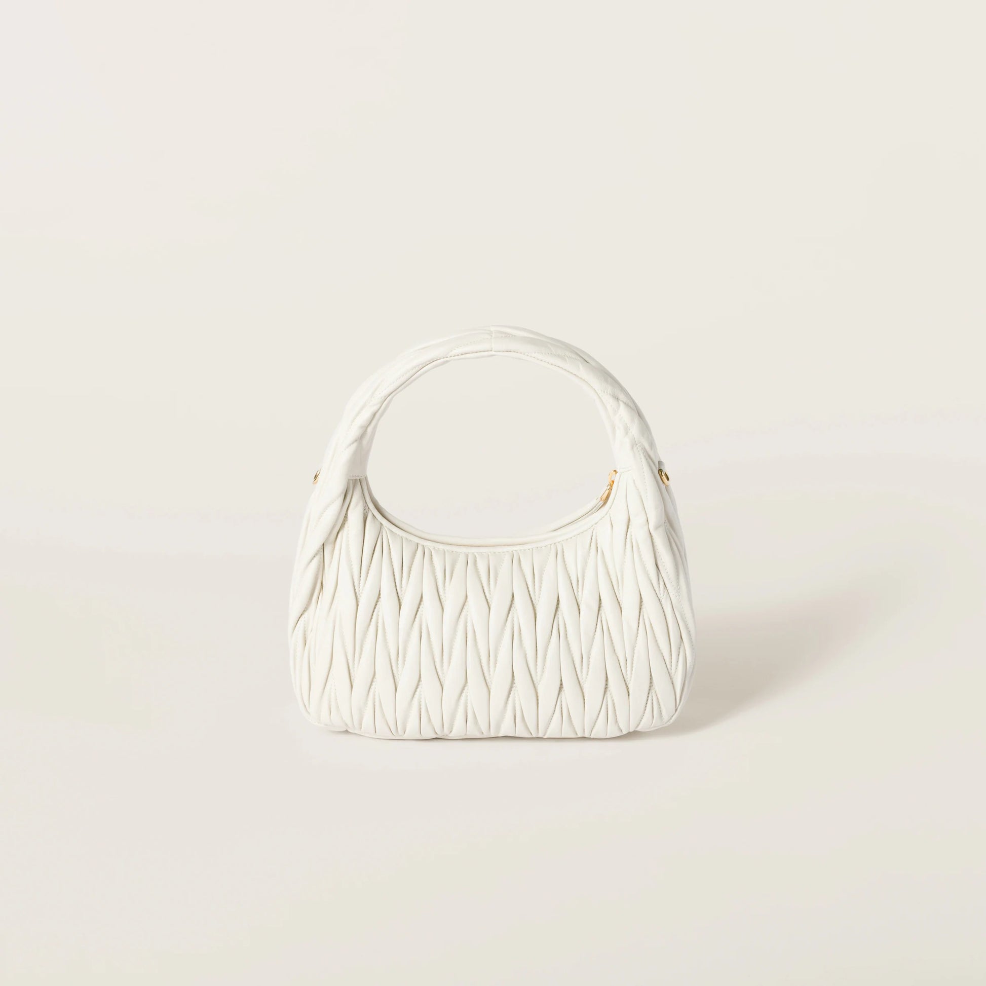 Wander matelassé nappa leather hobo bag