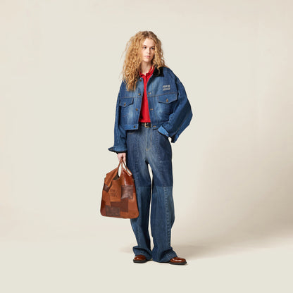 Ivy leather patchwork bag