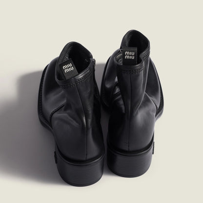 Calf leather booties