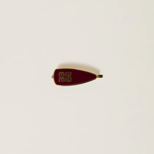 Enameled metal hair clip