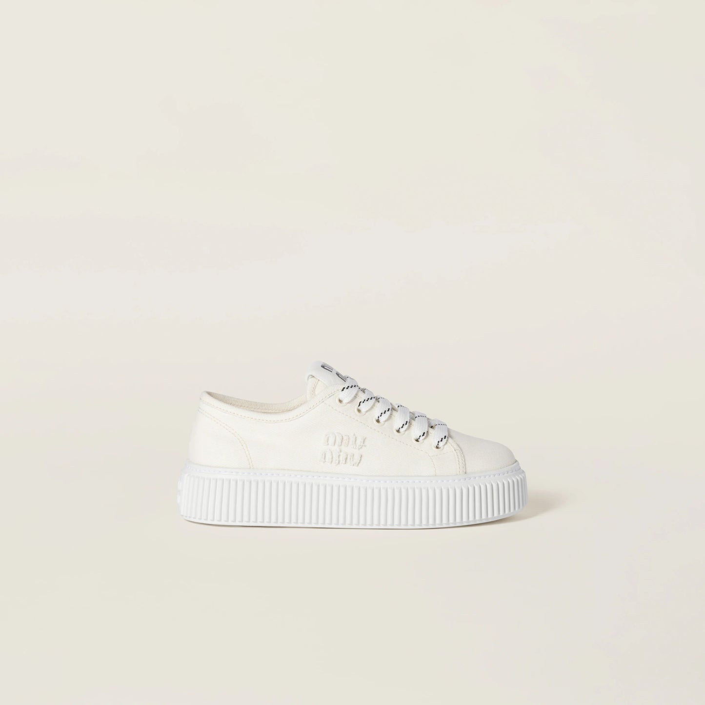 Denim sneakers with logo