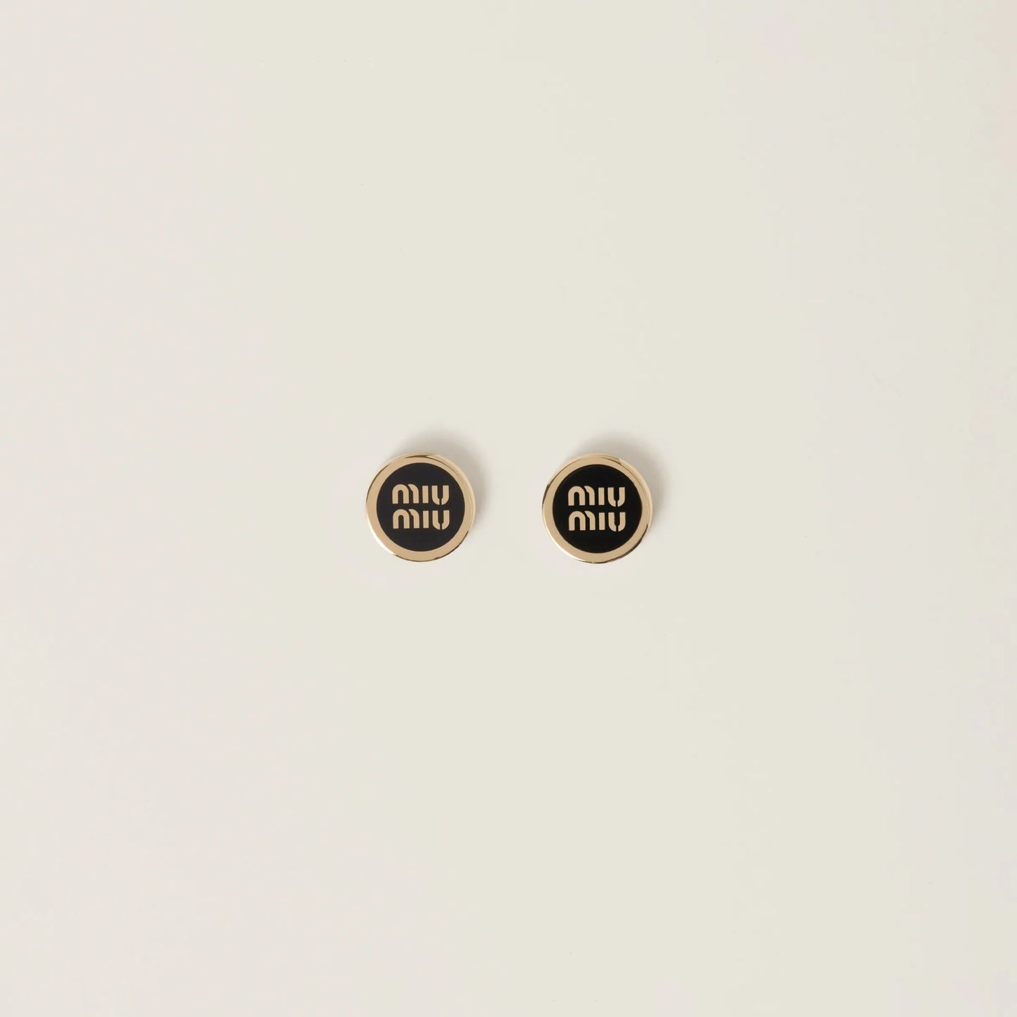 Enameled metal earrings