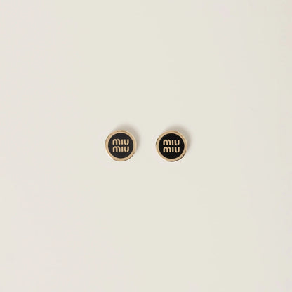 Enameled metal earrings