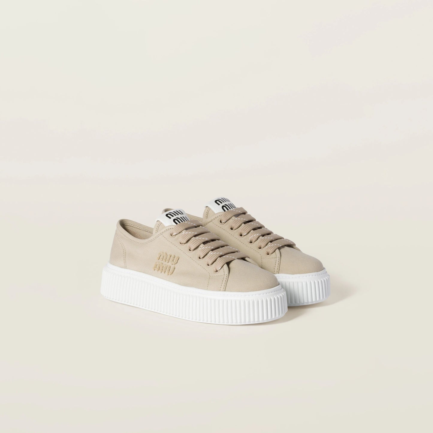 Denim sneakers with logo