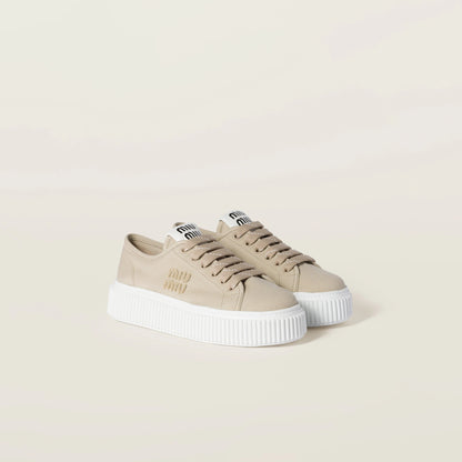 Denim sneakers with logo
