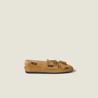 Suede Deck shoes with tassels