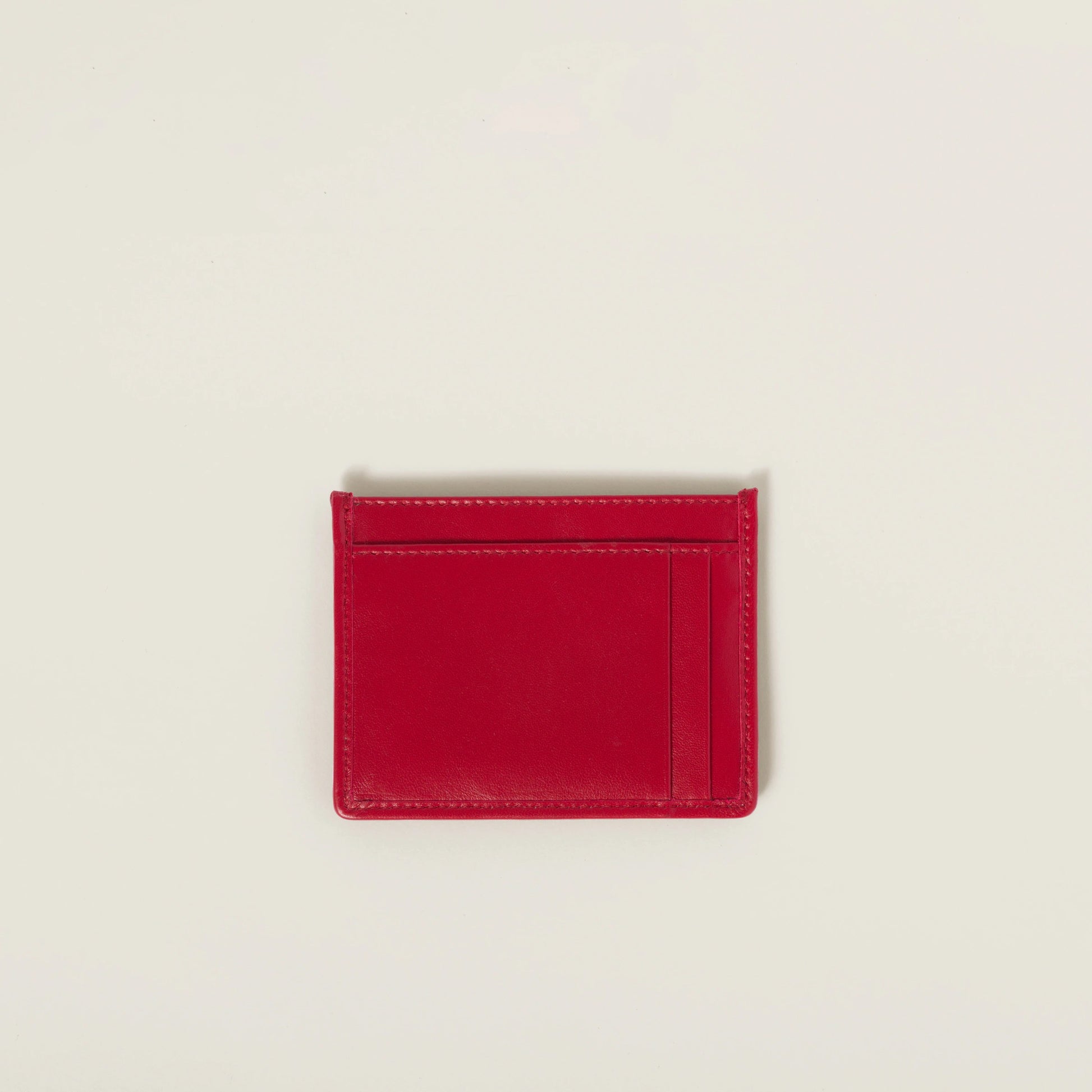 Matelassé nappa leather card holder