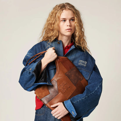 Ivy leather patchwork bag