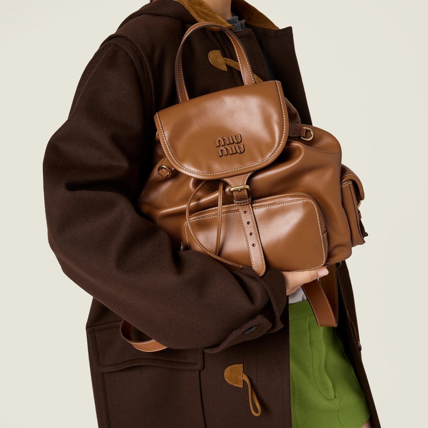Leather backpack