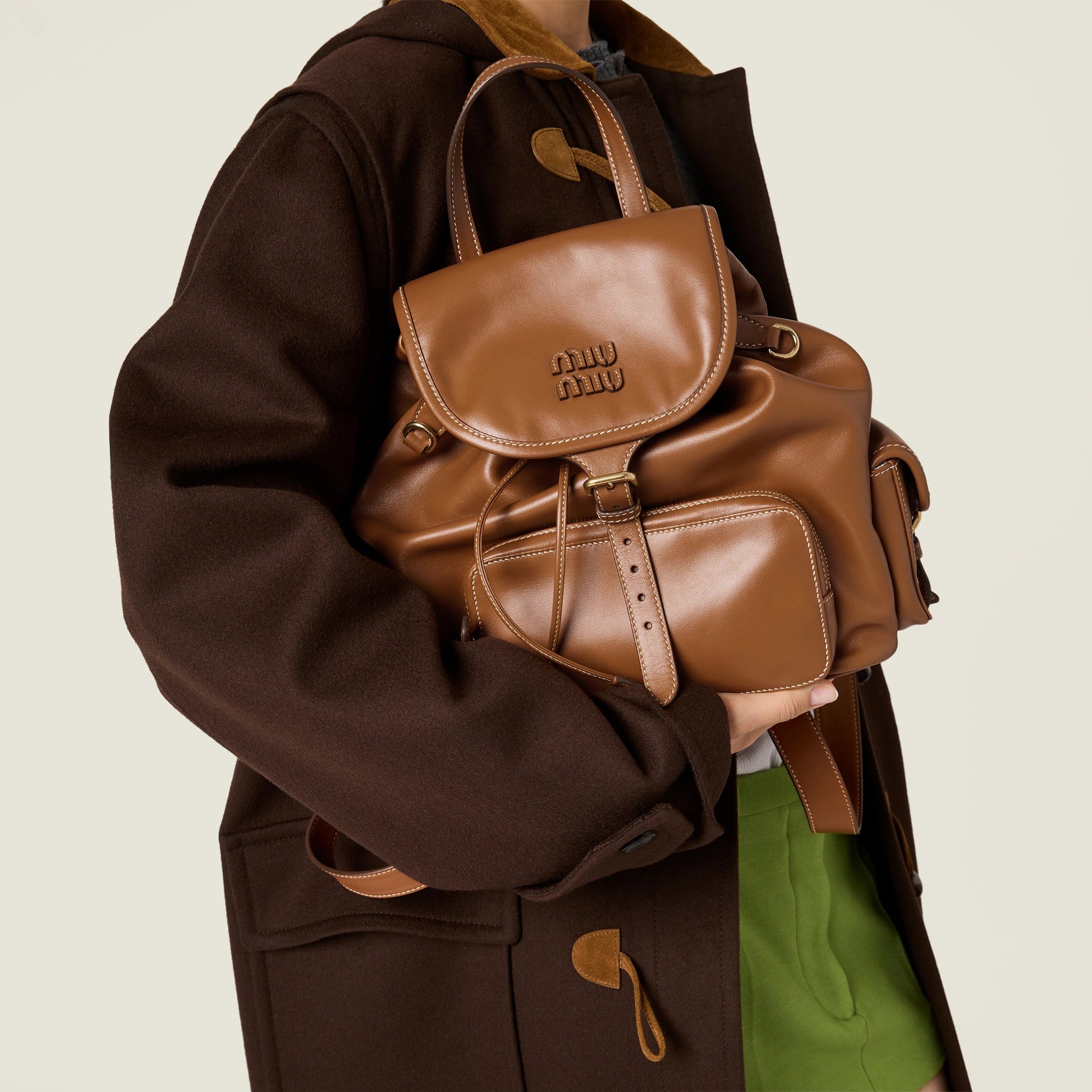 Leather backpack