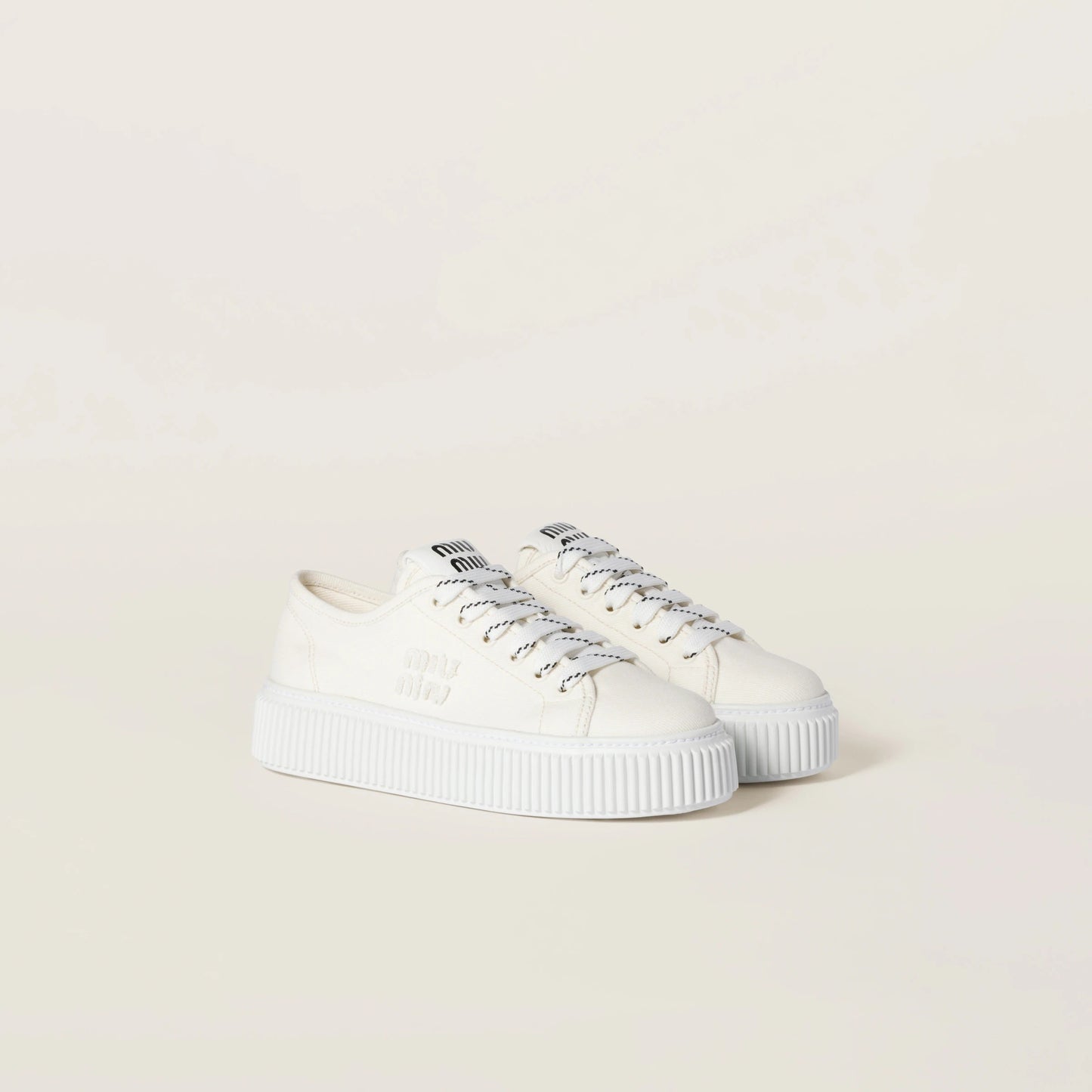 Denim sneakers with logo