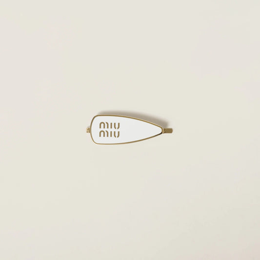 Enameled metal hair clip