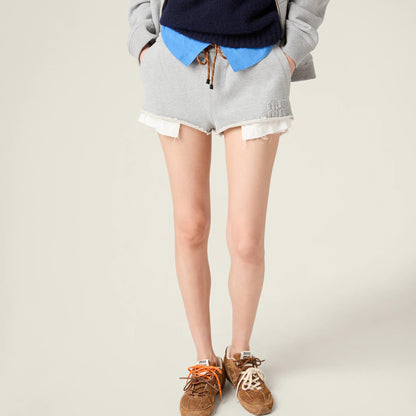 Cotton fleece shorts