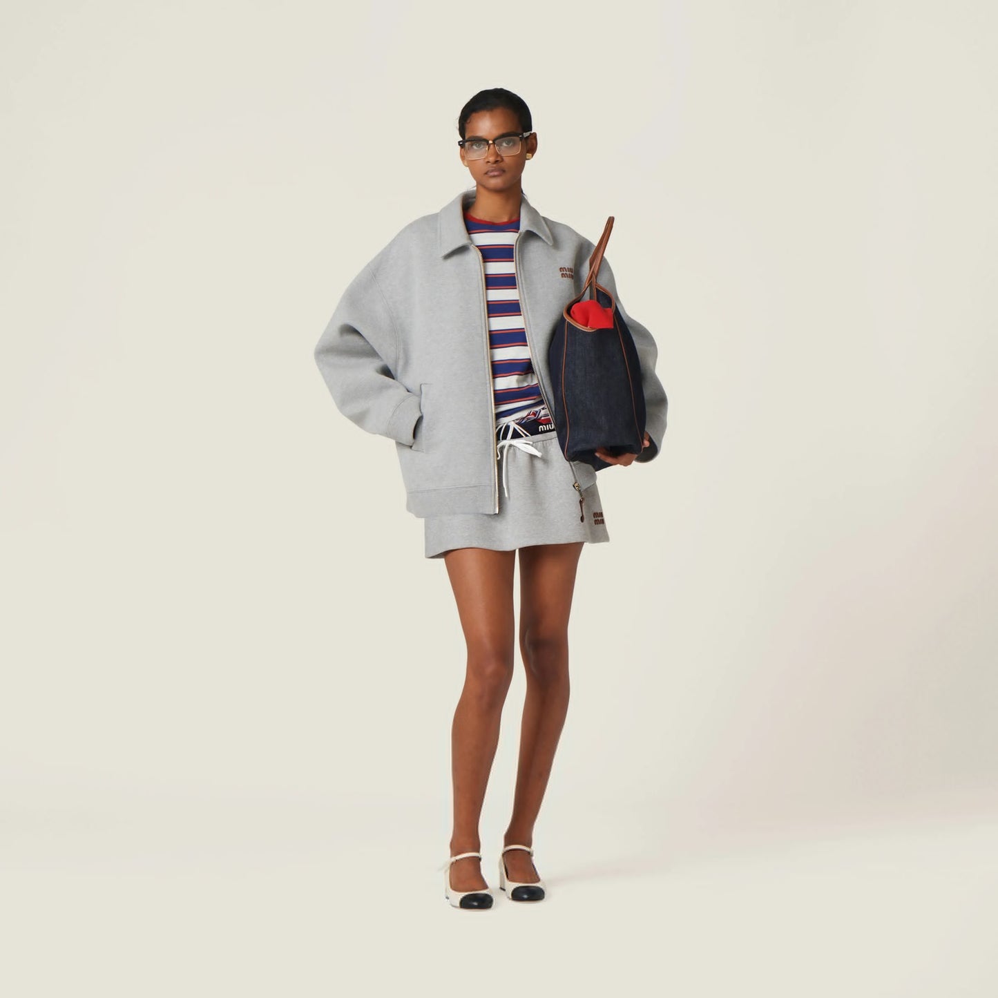 Jersey blouson jacket
