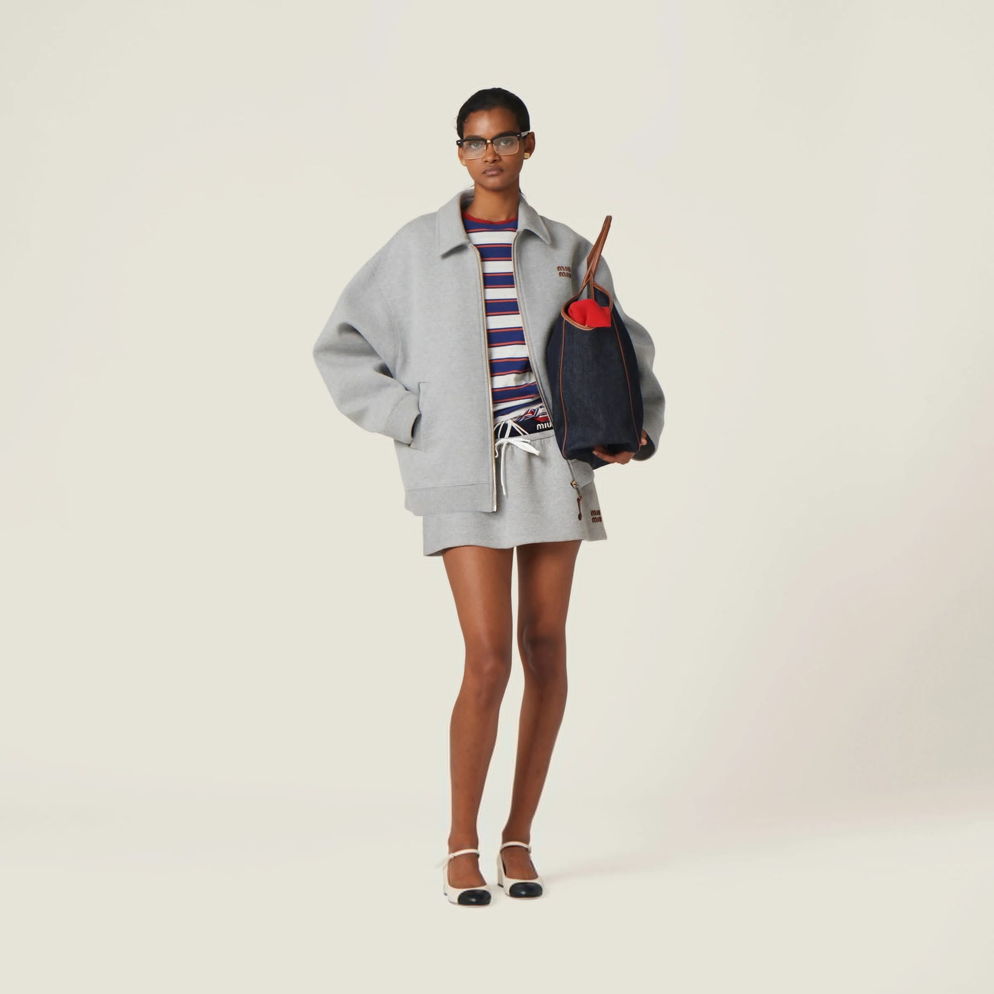 Jersey blouson jacket