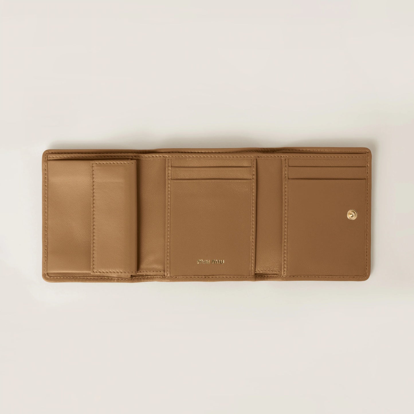 Small matelassé nappa leather wallet