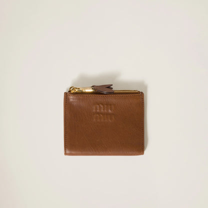 Small nappa leather wallet
