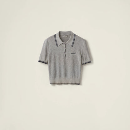 Cotton jersey polo shirt