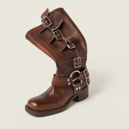 Leather boots
