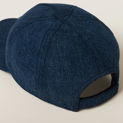 Denim baseball cap