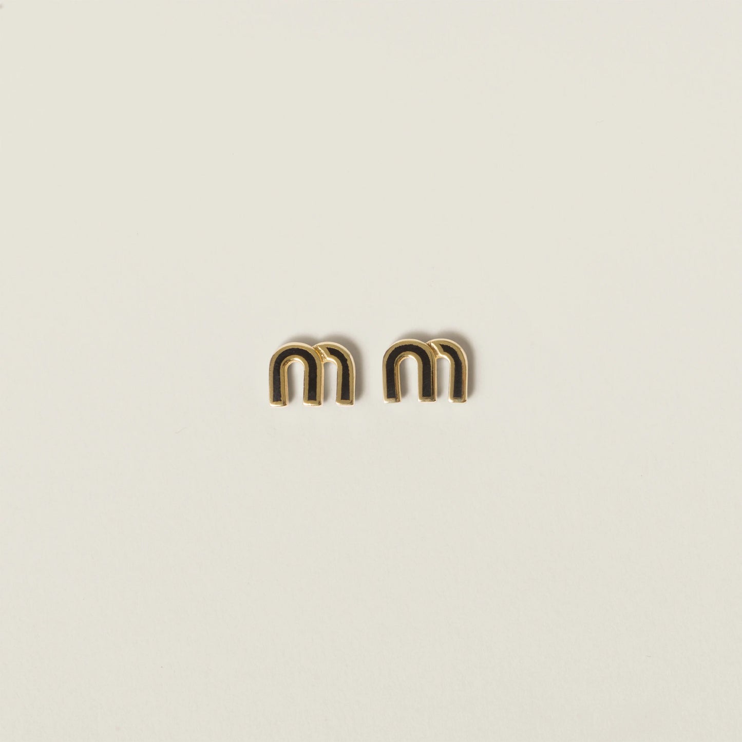 Enameled metal earrings