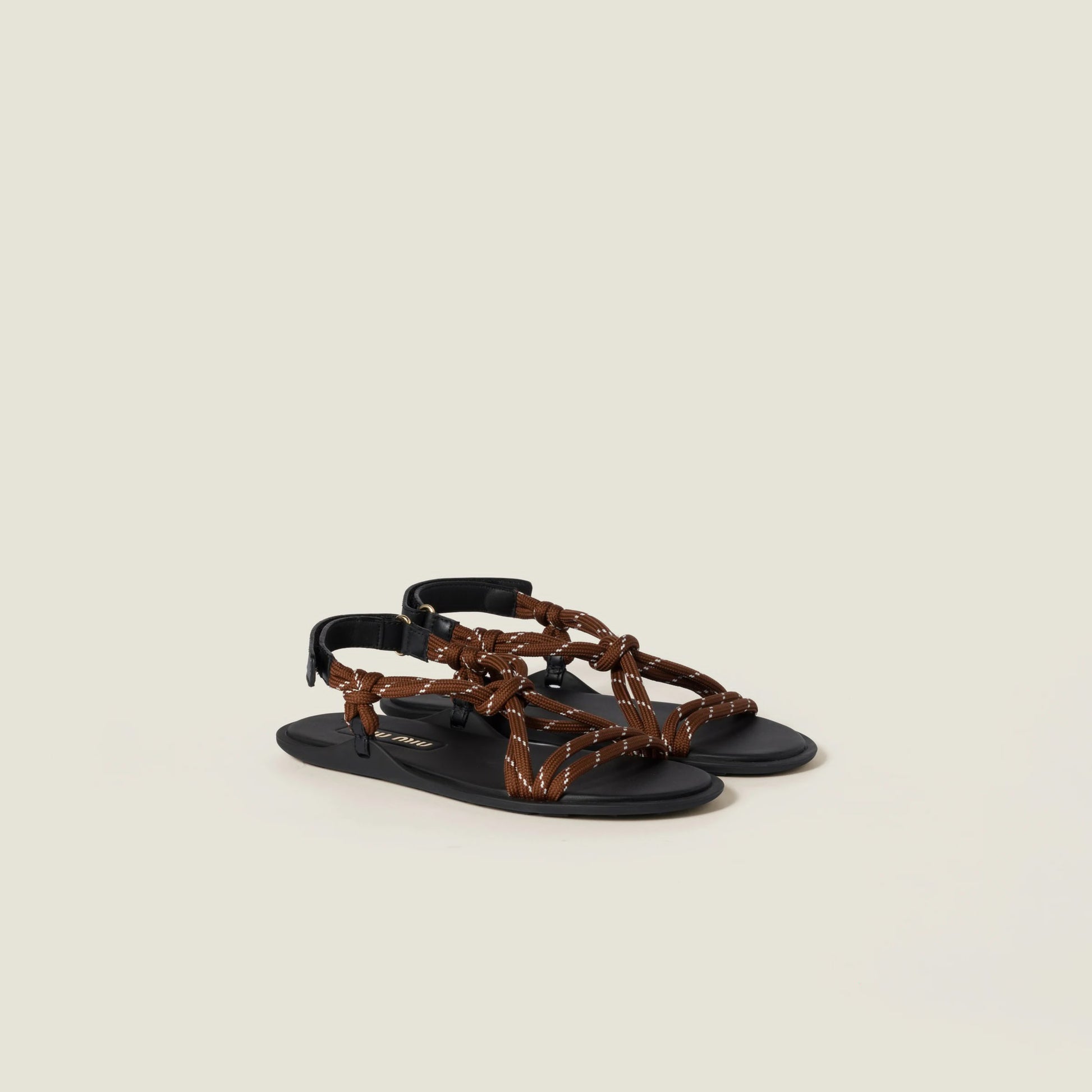 Riviere cord and leather sandals