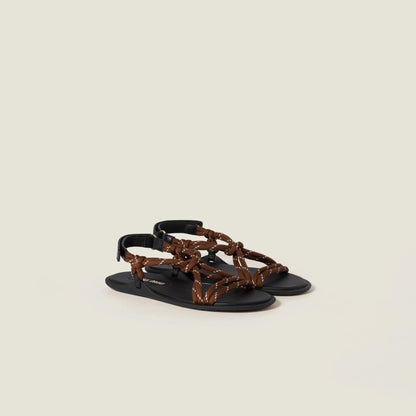 Riviere cord and leather sandals