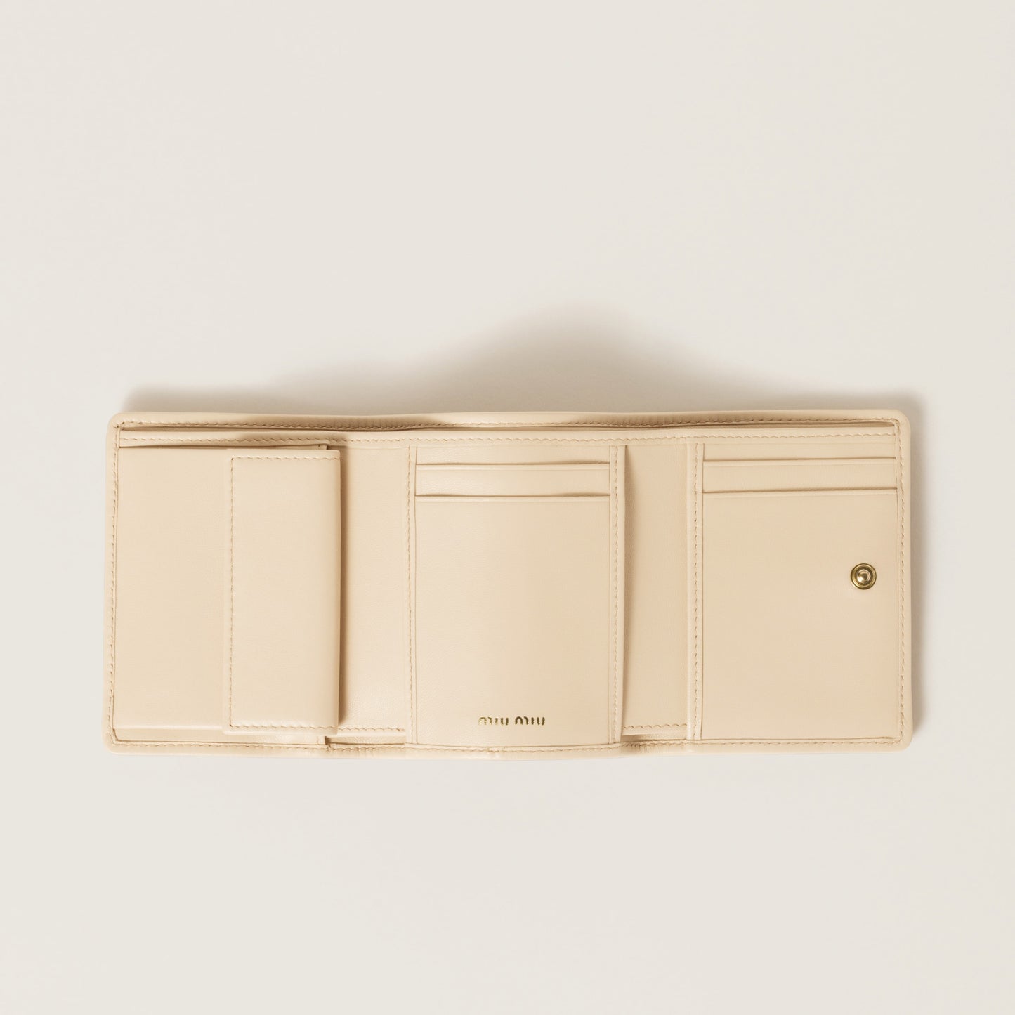 Small matelassé nappa leather wallet