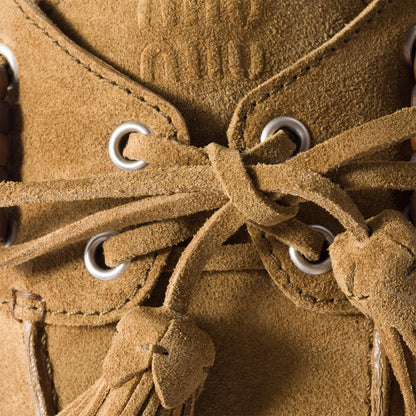 Suede Deck mules