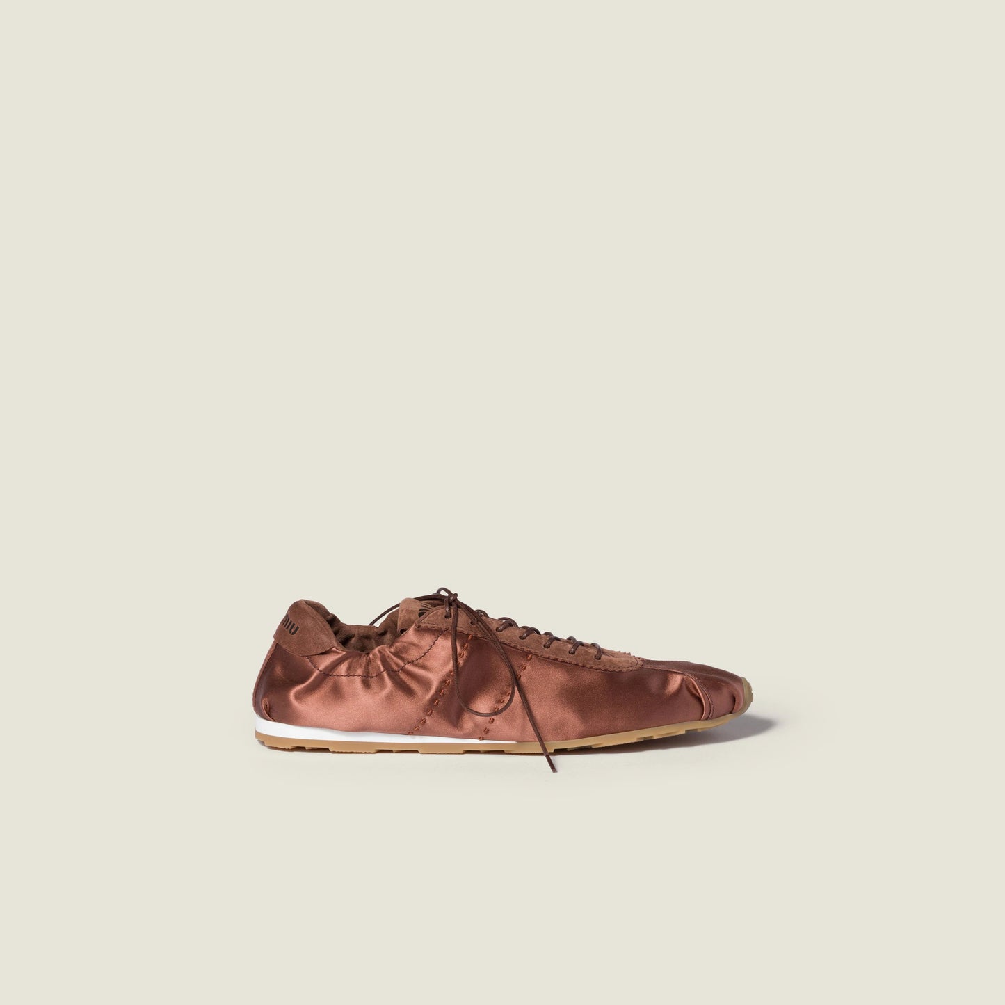 Plume satin sneakers