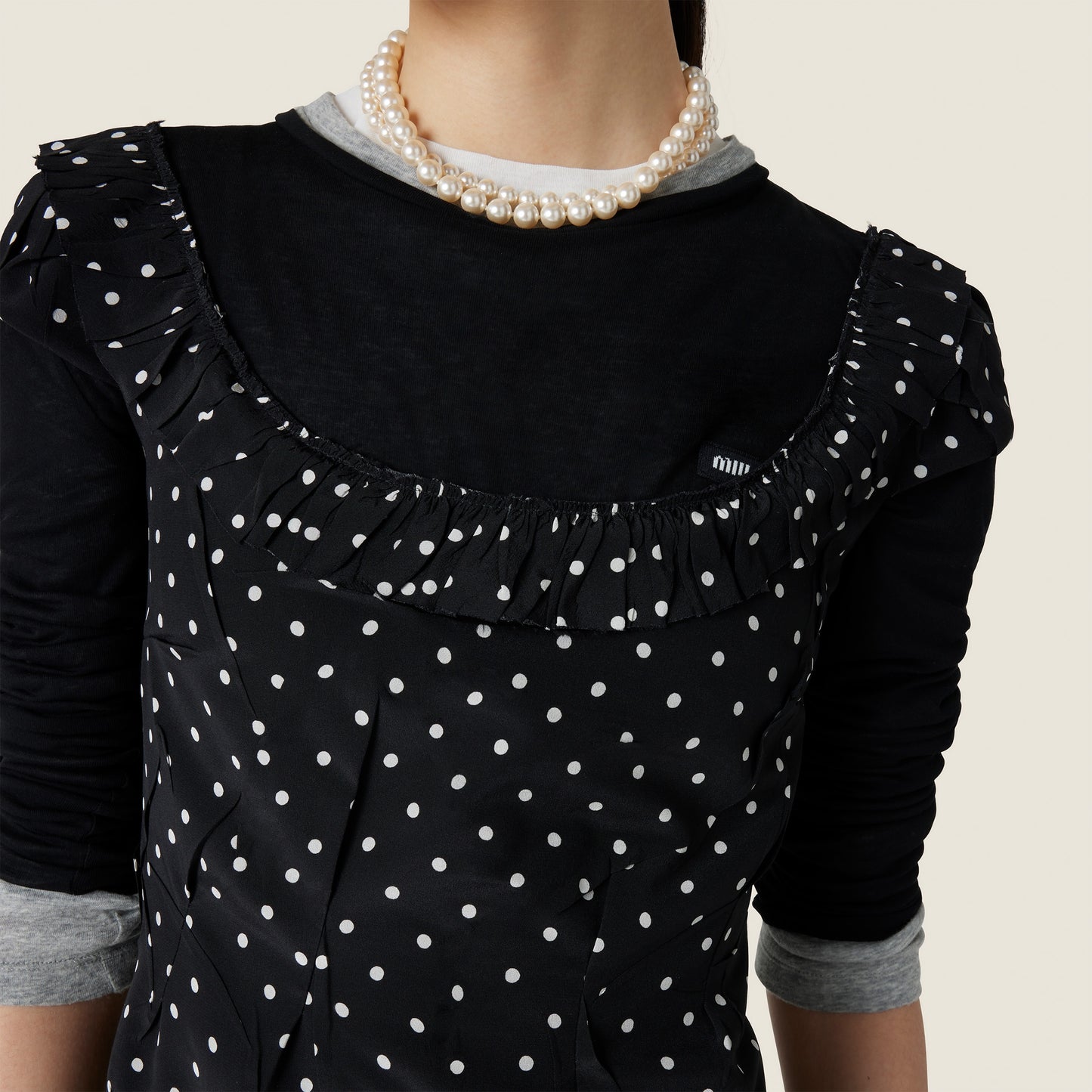 Ribbed knit jersey dress